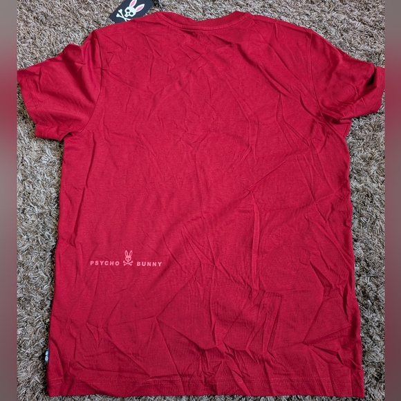 NWT Psycho Bunny Dark Red Pima Cotton Logo Shirt Men's S 4 - Picture 8 of 9